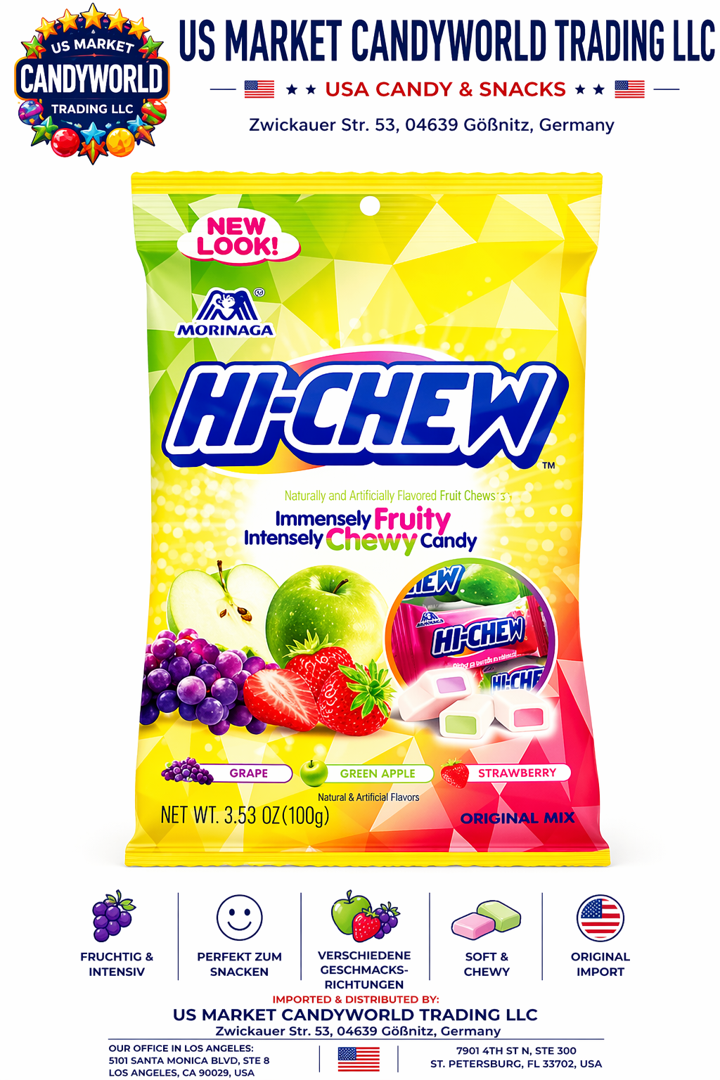 Hi-Chew Original Mix – Chewy Candy - 3,53OZ (100g) - (US-Import) – Florida Candy