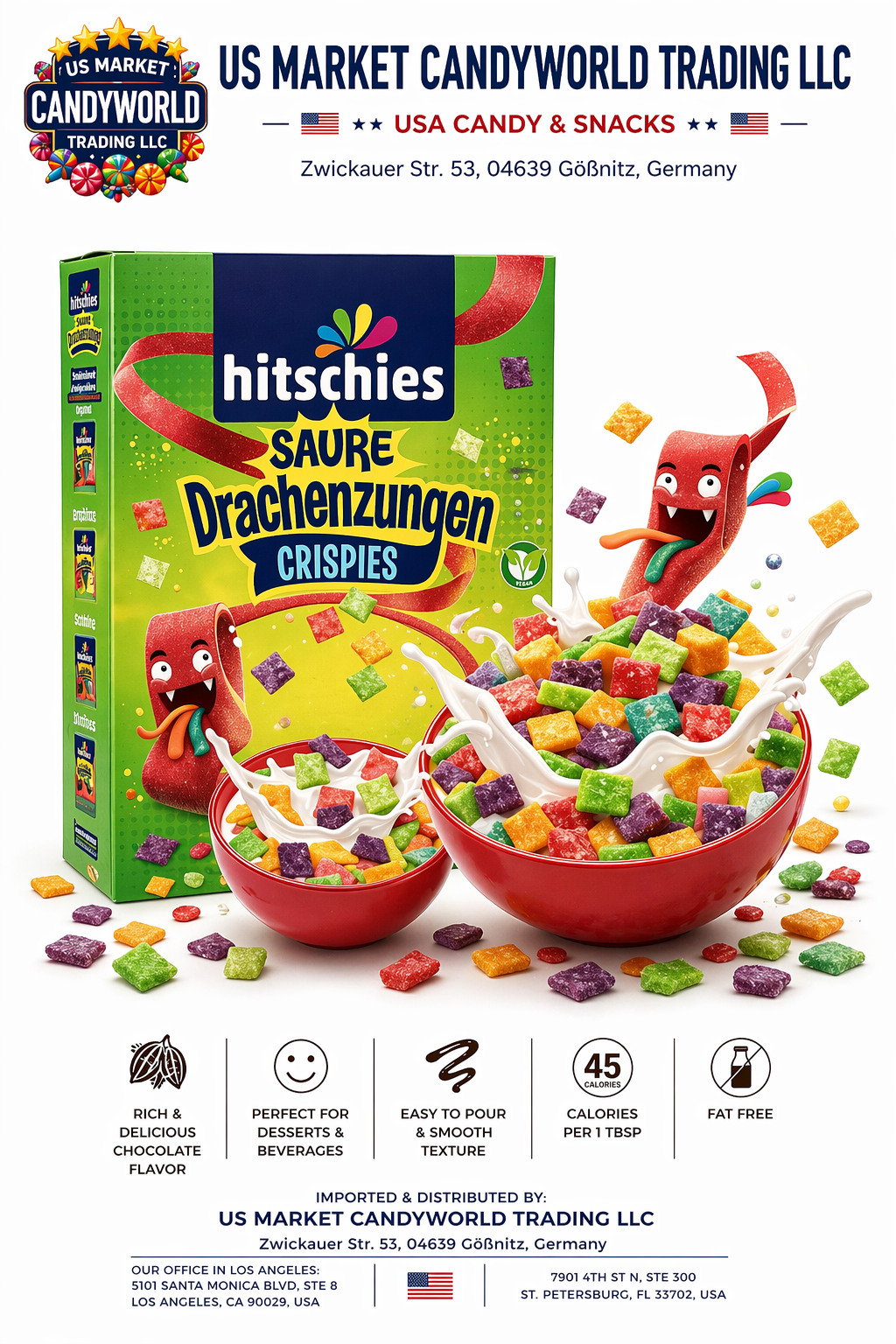 hitschies Saure Drachenzungen Crispies 270g – Florida Candy