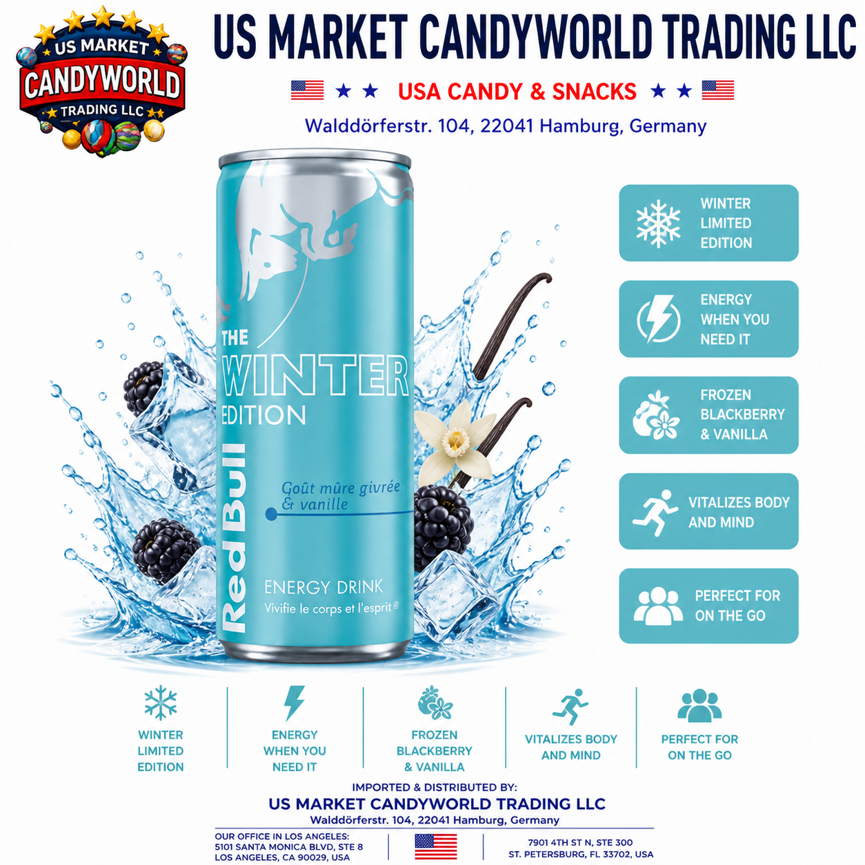Red Bull Winter Edition – Iced Vanilla Berry – Florida Candy