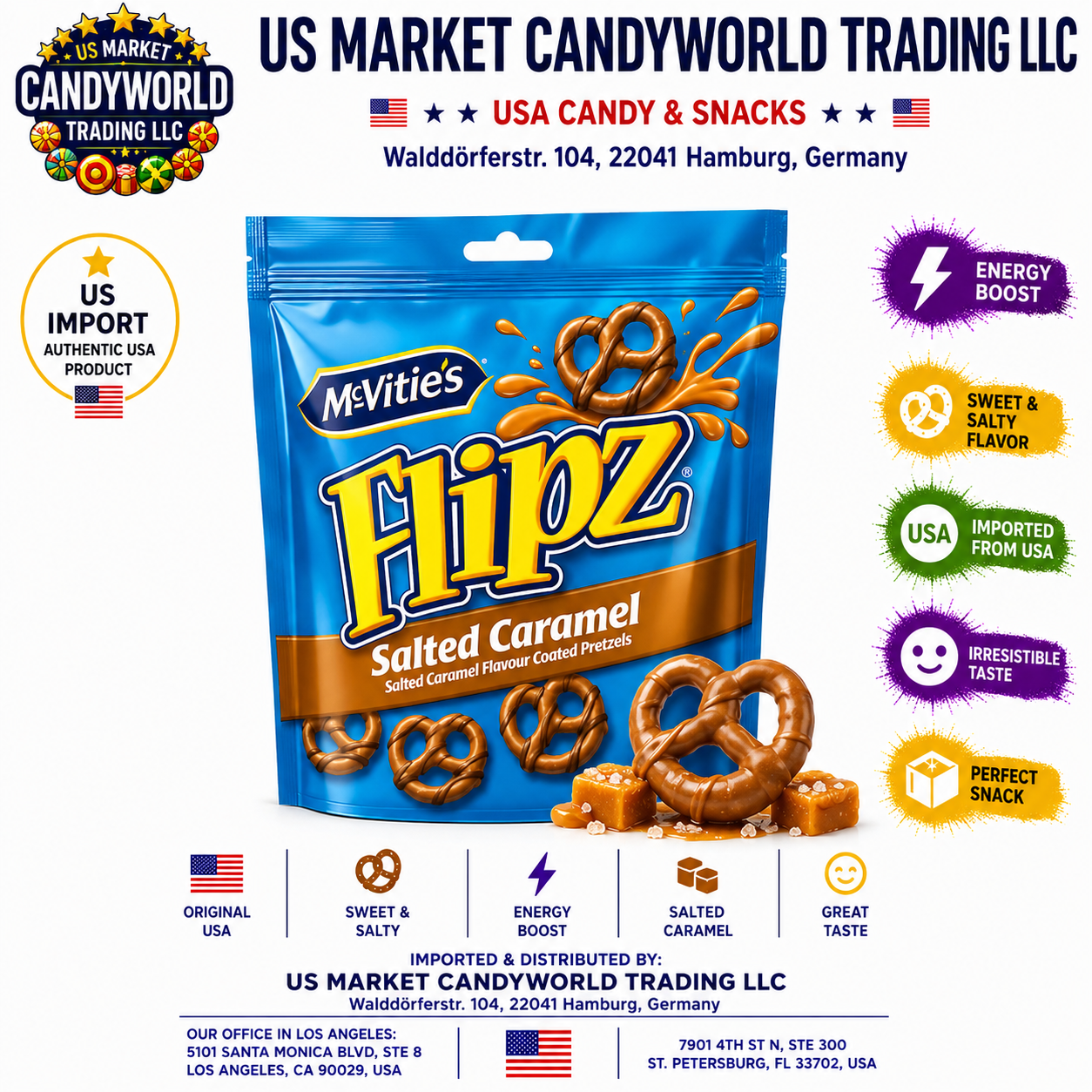 McVitie’s Flipz Salted Caramel 3,17oz - 90g – Florida Candy