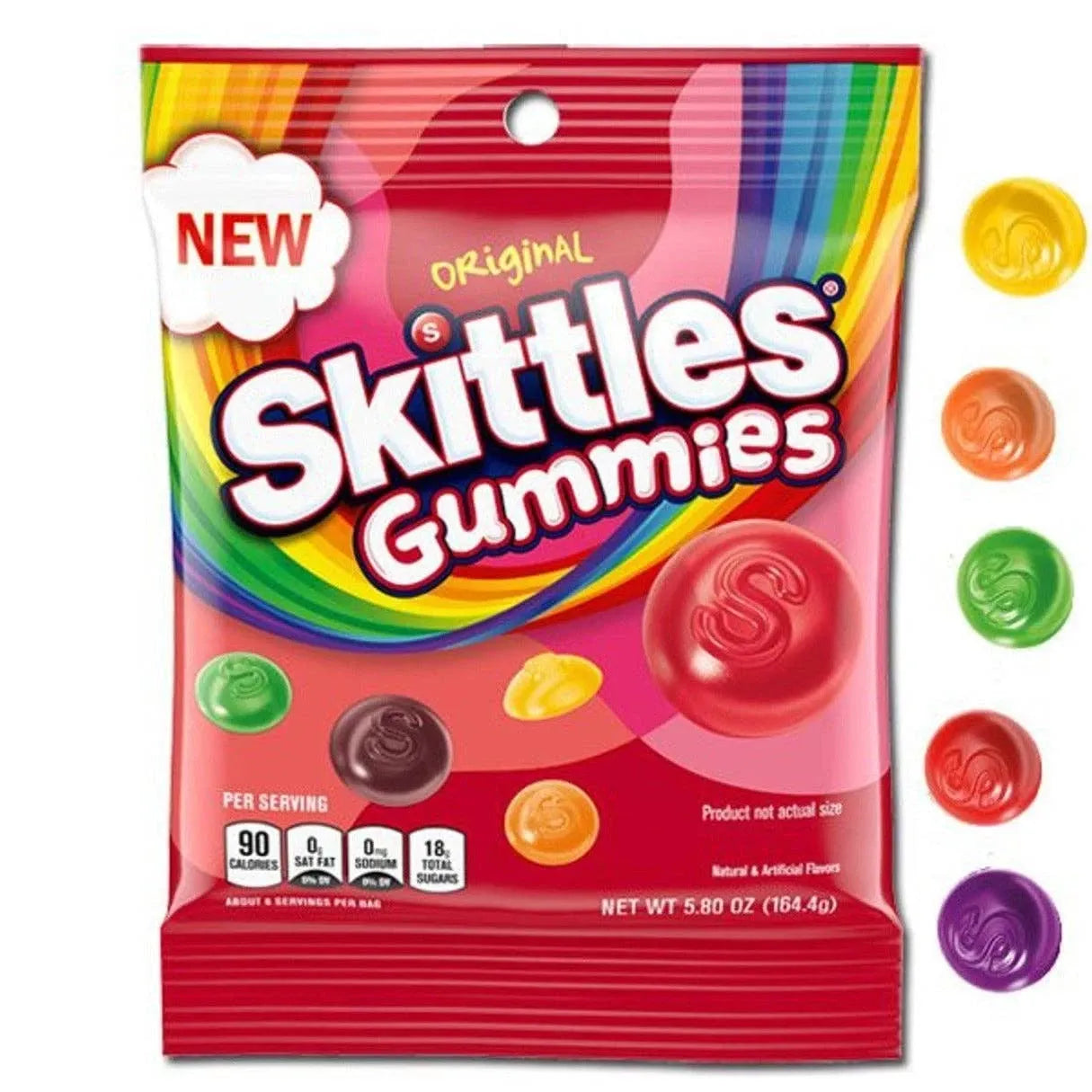 Skittles Gummies Original – Peg Bag, 5.80 oz 164.4 g (USA) 🇺🇸🍬 – Florida Candy