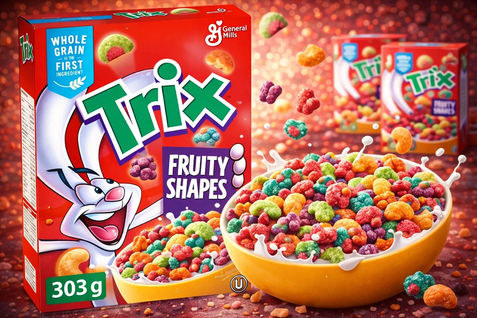 Trix Fruity Shapes Frühstückscerealien – 10,69oz 303 g – Florida Candy